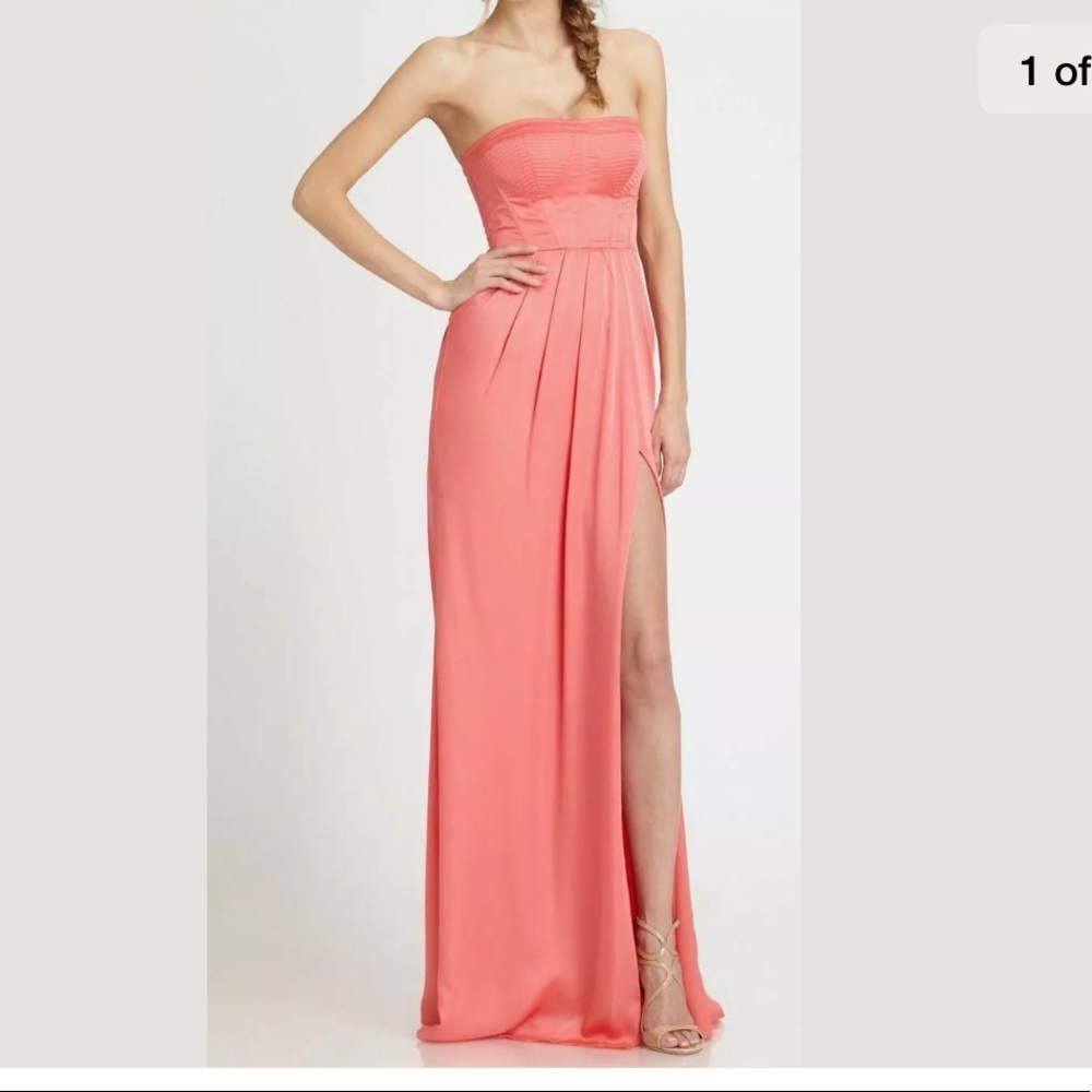Coral dress by bcbgmaxazria